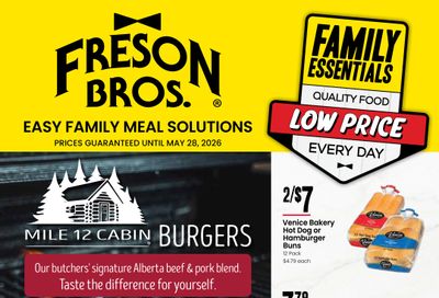 Freson Bros. Family Essentials Flyer May 1 to 28