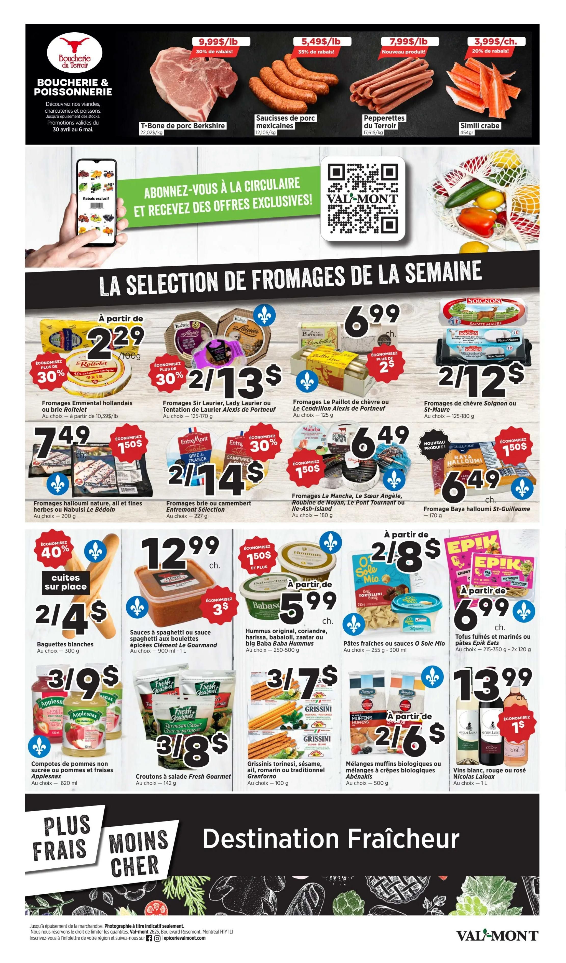 Val-Mont Flyer April 30 to May 6