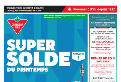 Canadian Tire (QC) Flyer April 30 to May 6