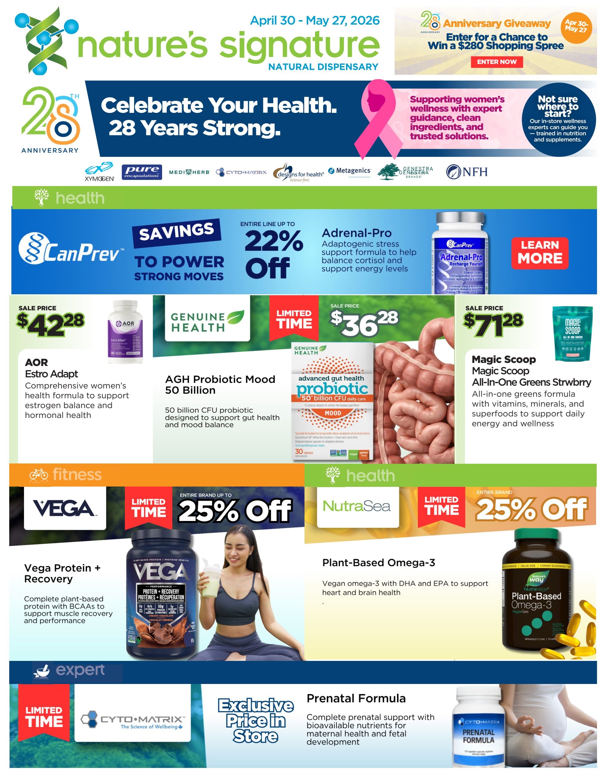 Nature's Signature Flyer April 30 to May 27