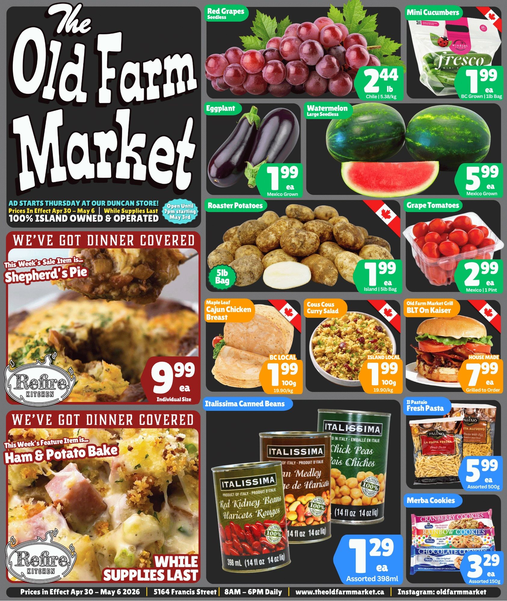 The Old Farm Market (Duncan) Flyer April 30 to May 6