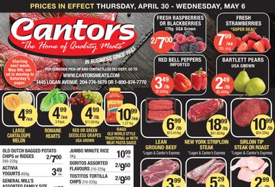 Cantor's Meats Flyer April 30 to May 6