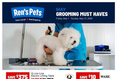 Ren's Pets Pet Grooming Must Haves Flyer May 1 to 31