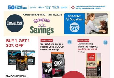 Total Pet Flyer April 30 to May 13