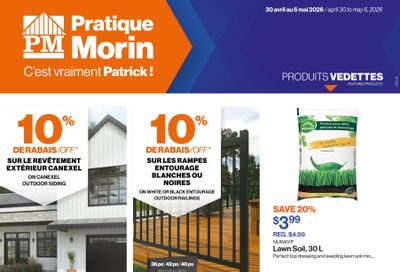 Patrick Morin Flyer April 30 to May 6