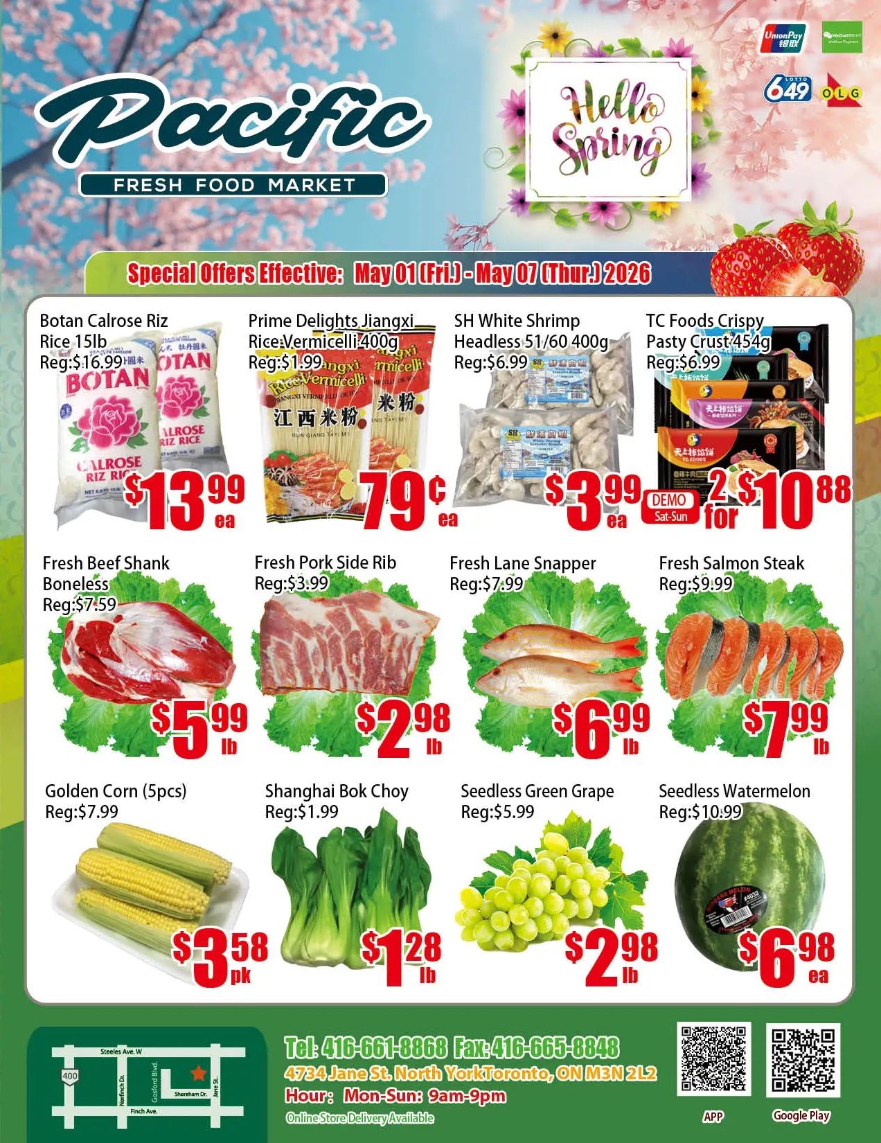 Pacific Fresh Food Market (North York) Flyer May 1 to 7
