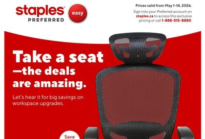 Staples Preferred Flyer May 1 to 14