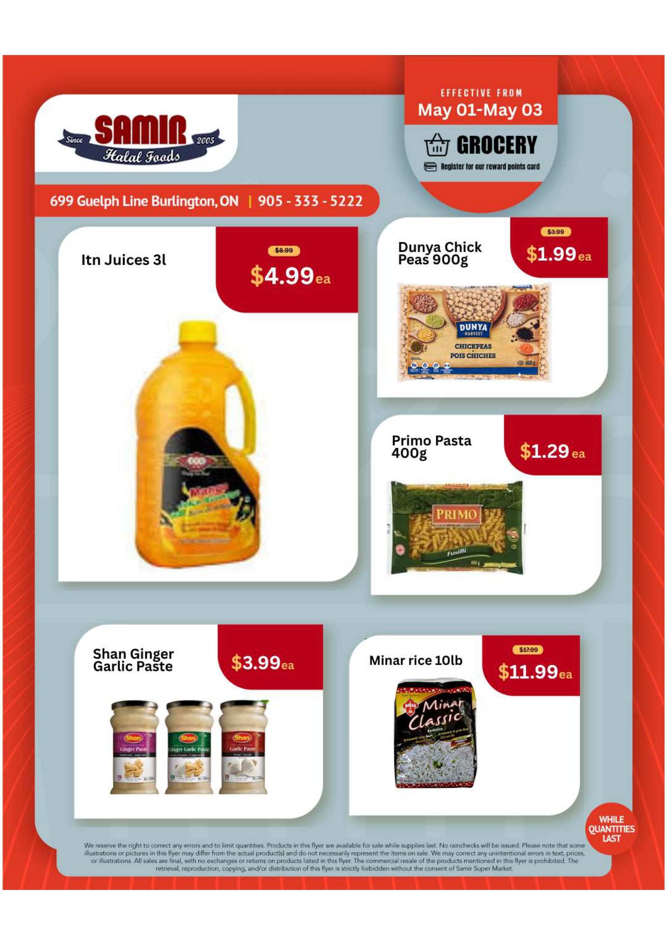 Samir Supermarket (Burlington) Flyer May 1 to 3