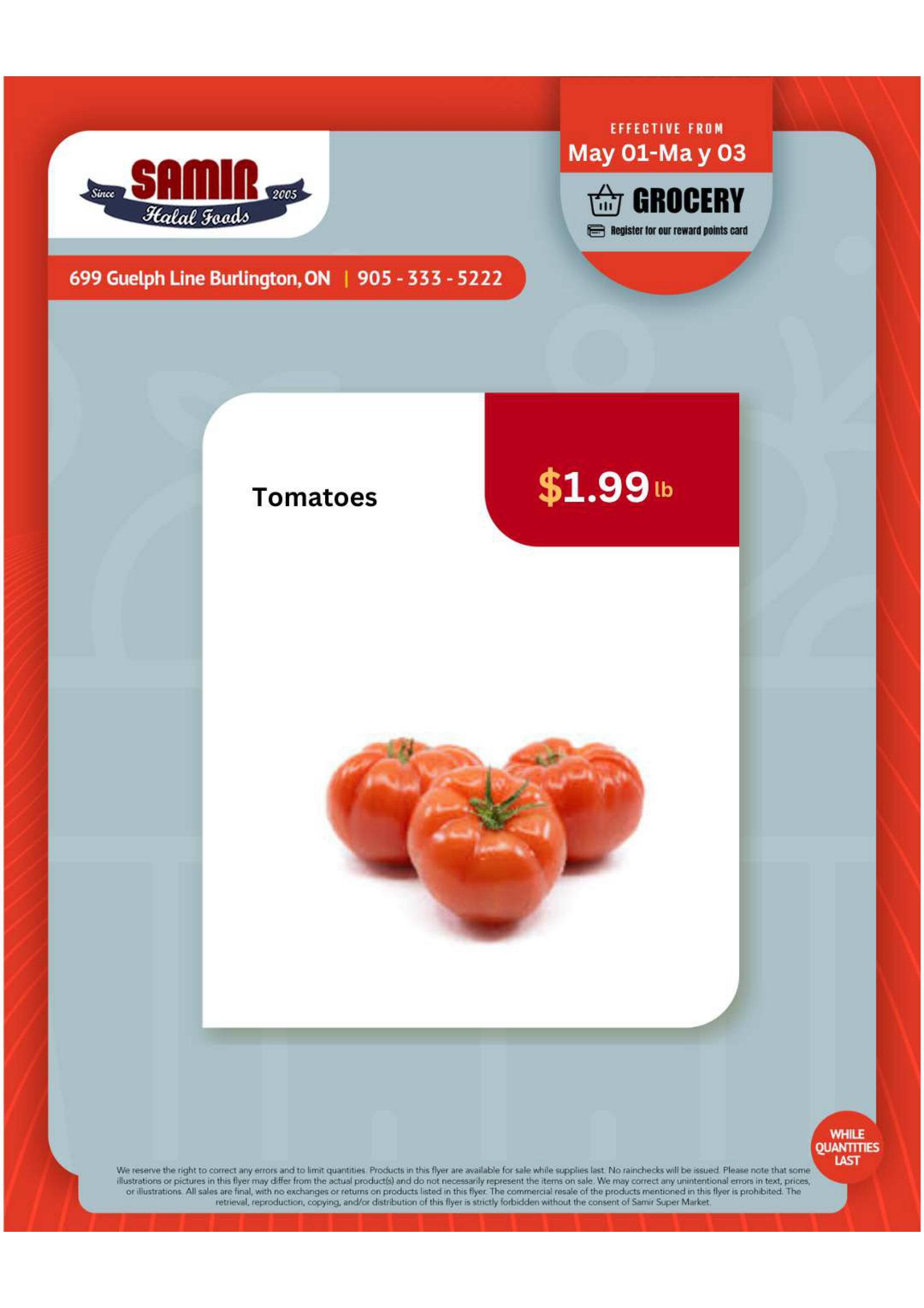 Samir Supermarket (Burlington) Flyer May 1 to 3