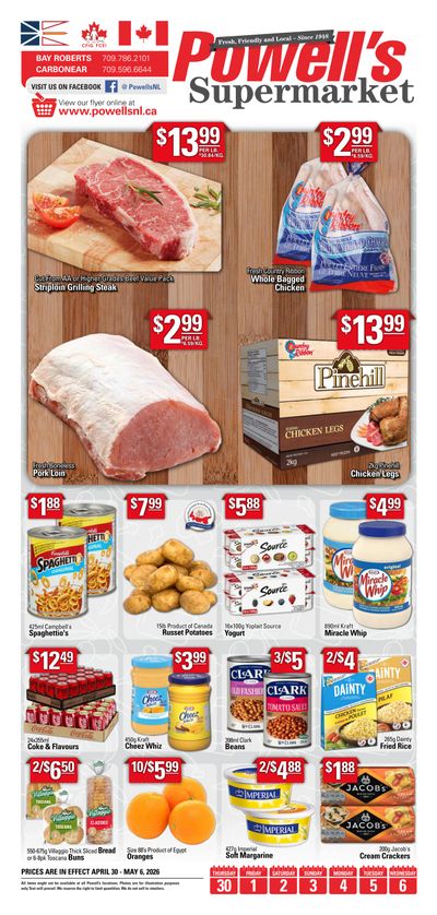 Powell's Supermarket Flyer April 30 to May 6