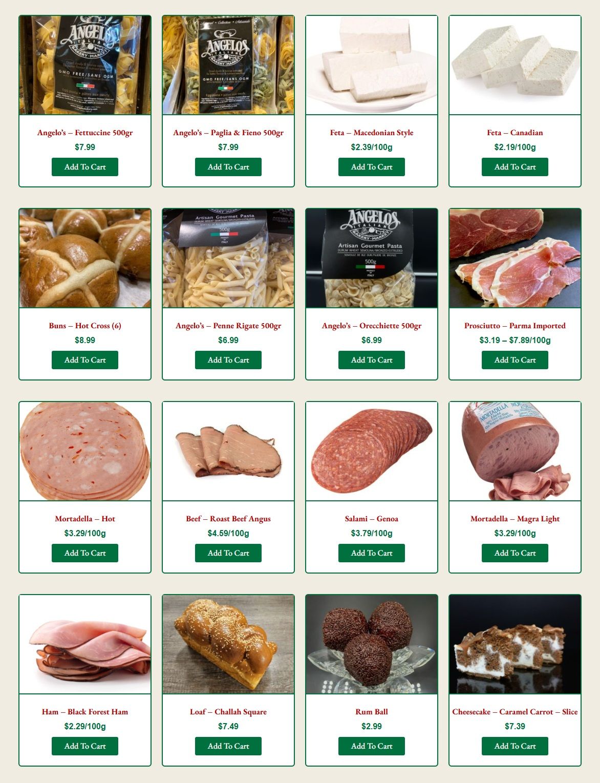 Angelo's Italian Bakery Monthly Specials May 1 to 31