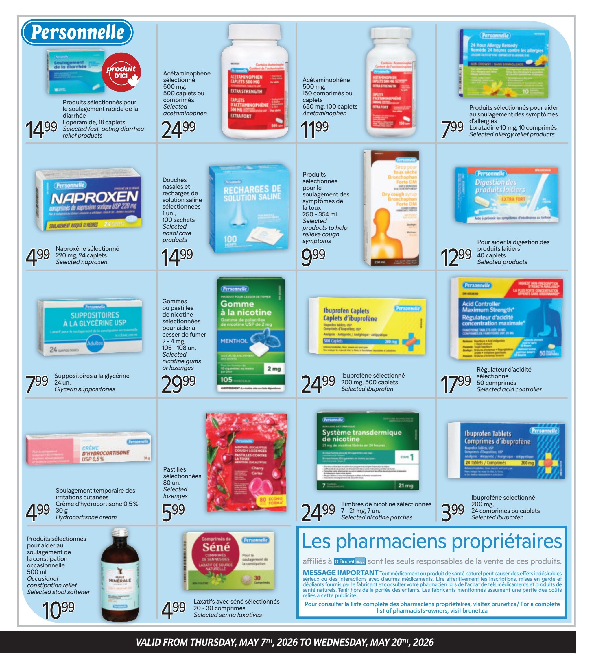 Brunet Clinique Flyer May 7 to 20