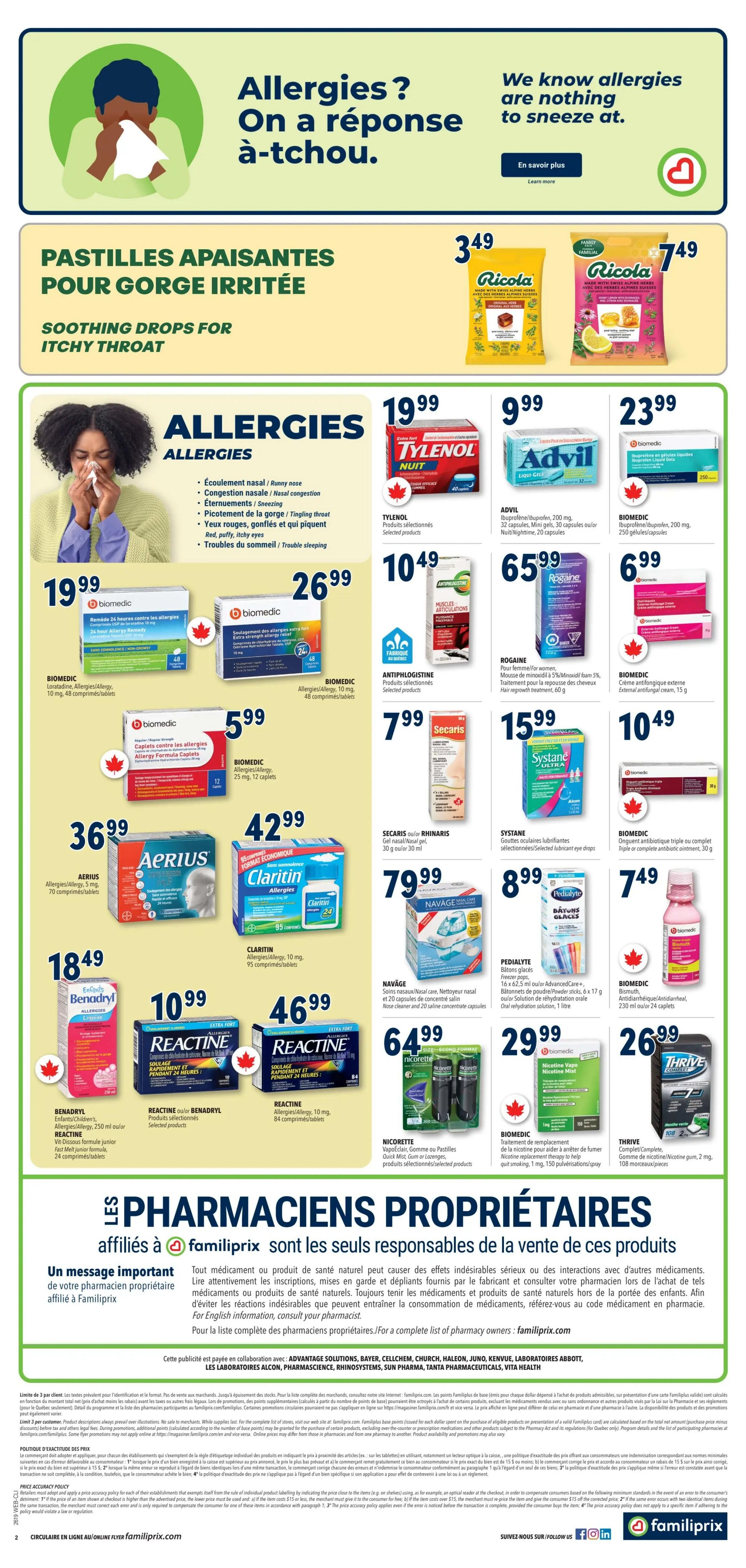 Familiprix Clinique Flyer May 7 to 13