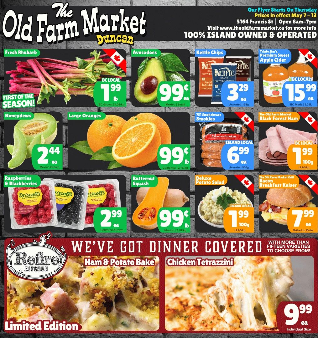 The Old Farm Market (Duncan) Flyer May 7 to 13