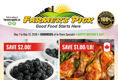 Farmer's Pick Flyer May 7 to 13