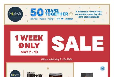 Bosley's by PetValu Flyer May 7 to 13