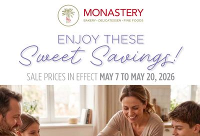 Monastery Bakery Flyer May 7 to 20