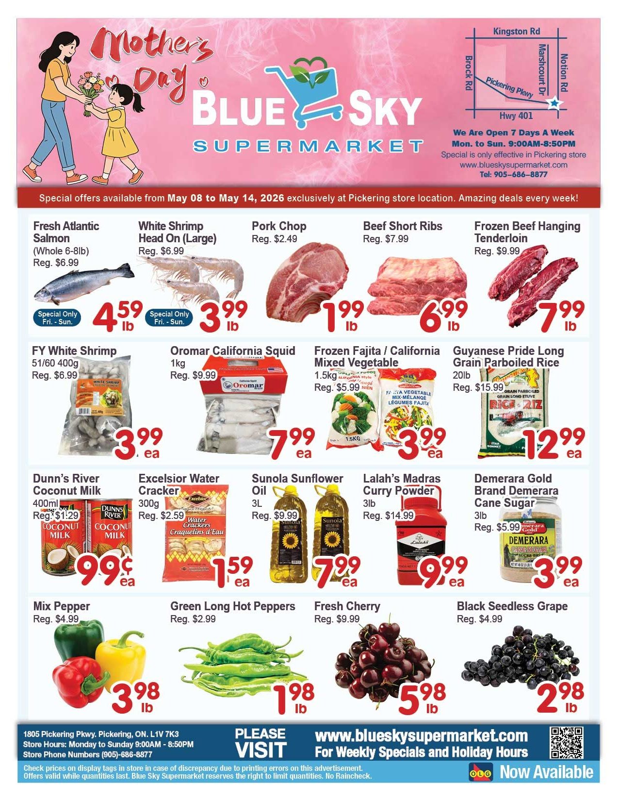 Blue Sky Supermarket (Pickering) Flyer May 8 to 14