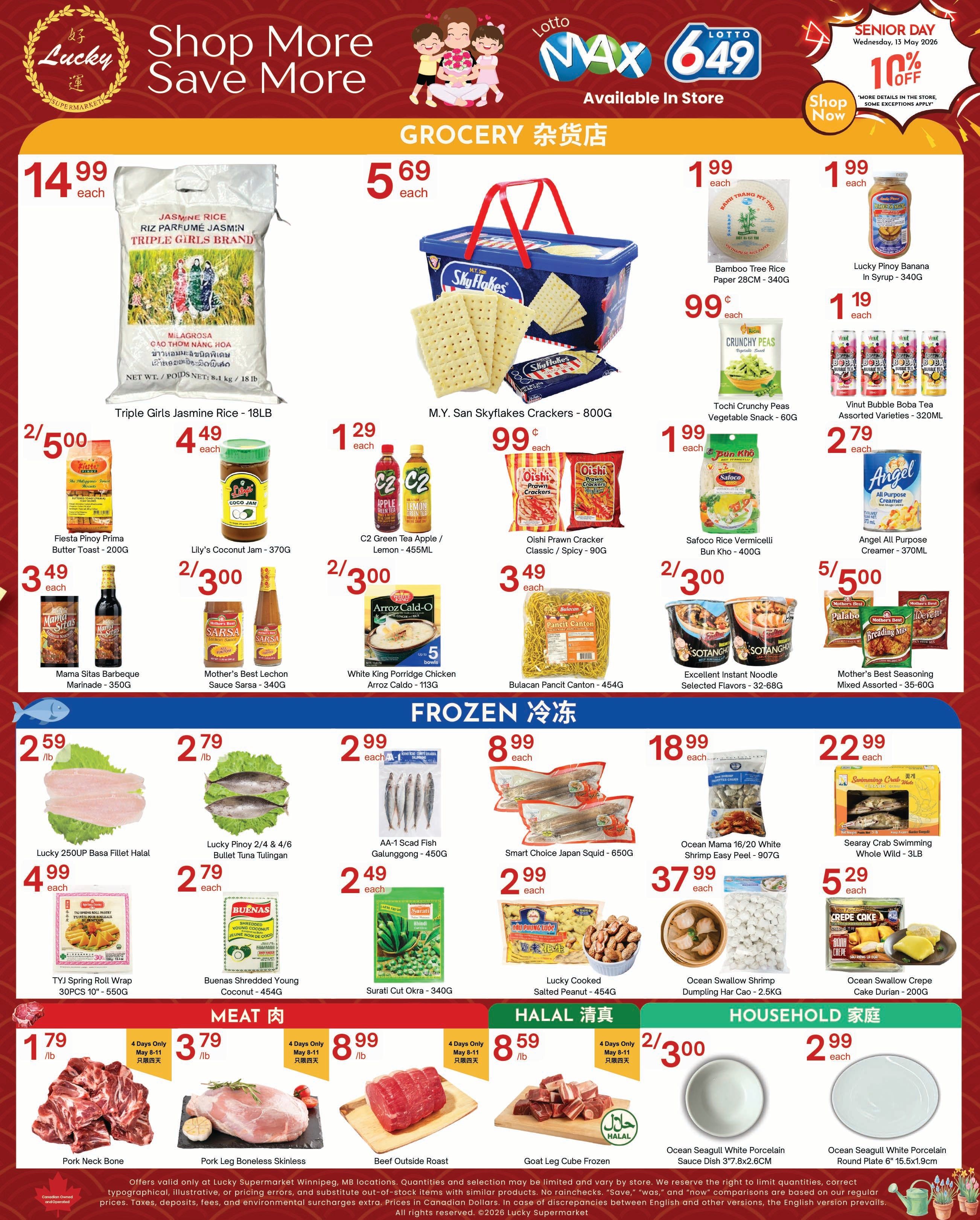 Lucky Supermarket (Winnipeg) Flyer May 8 to 14