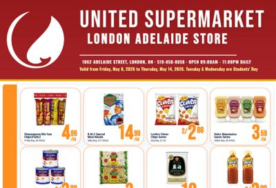 United Supermarket (London) Flyer May 8 to 14