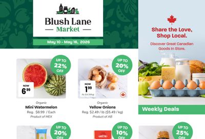 Blush Lane Organic Market Flyer May 10 to 16