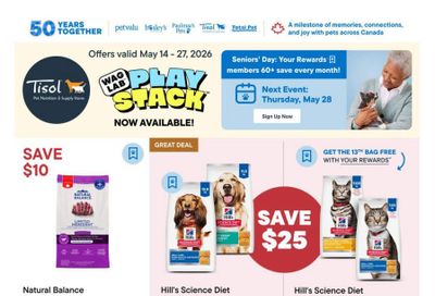 Tisol Pet Nutrition & Supply Stores Flyer May 14 to 27