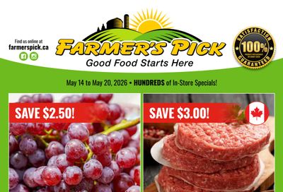 Farmer's Pick Flyer May 14 to 20