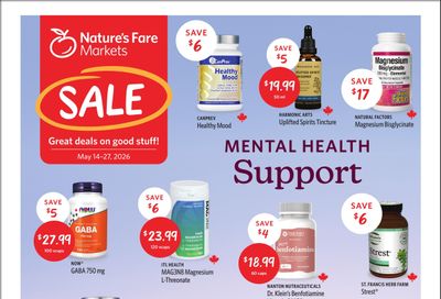 Nature's Fare Markets Flyer May 14 to 27