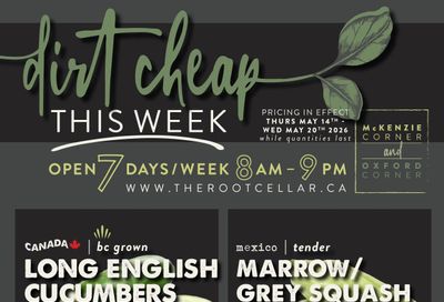 The Root Cellar Flyer May 14 to 20