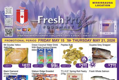 FreshPro Foodmart (Mississauga) Flyer May 15 to 21