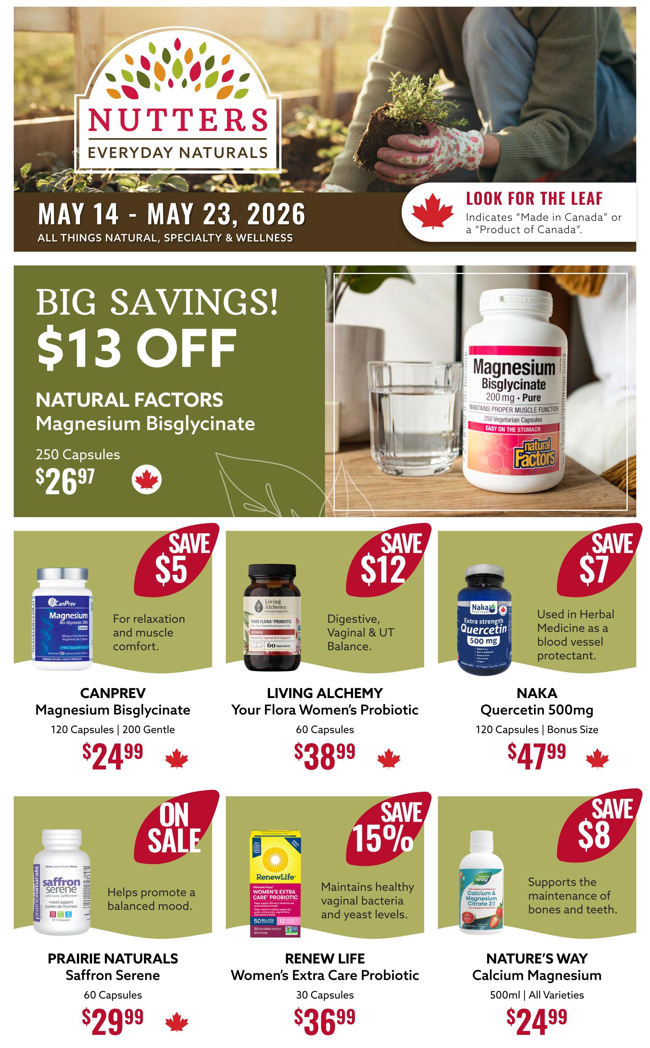 Nutters Everyday Naturals Flyer May 14 to 23