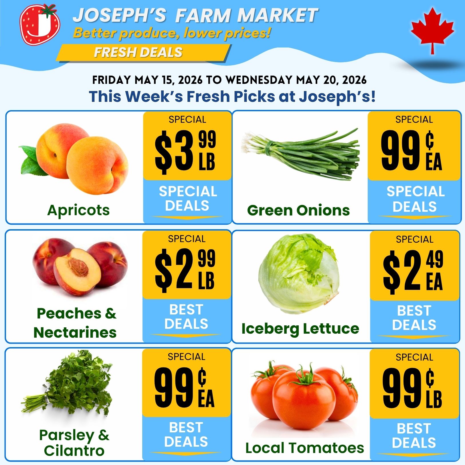 Joseph's Farm Market Flyer May 15 to 21