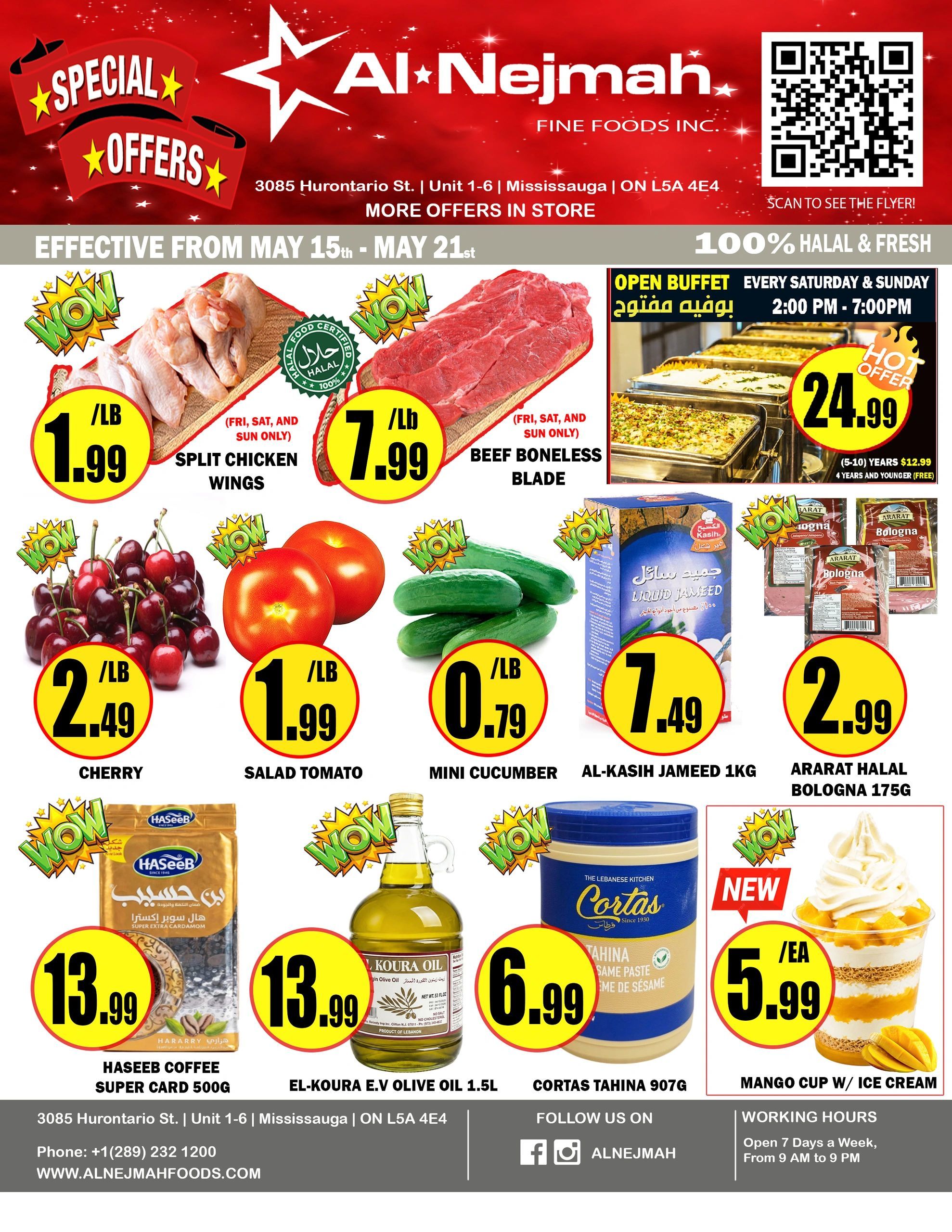 Alnejmah Fine Foods Inc. Flyer May 15 to 21