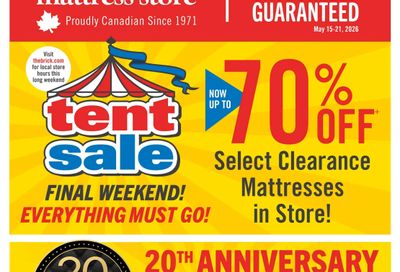 The Brick Mattress Store Flyer May 15 to 21