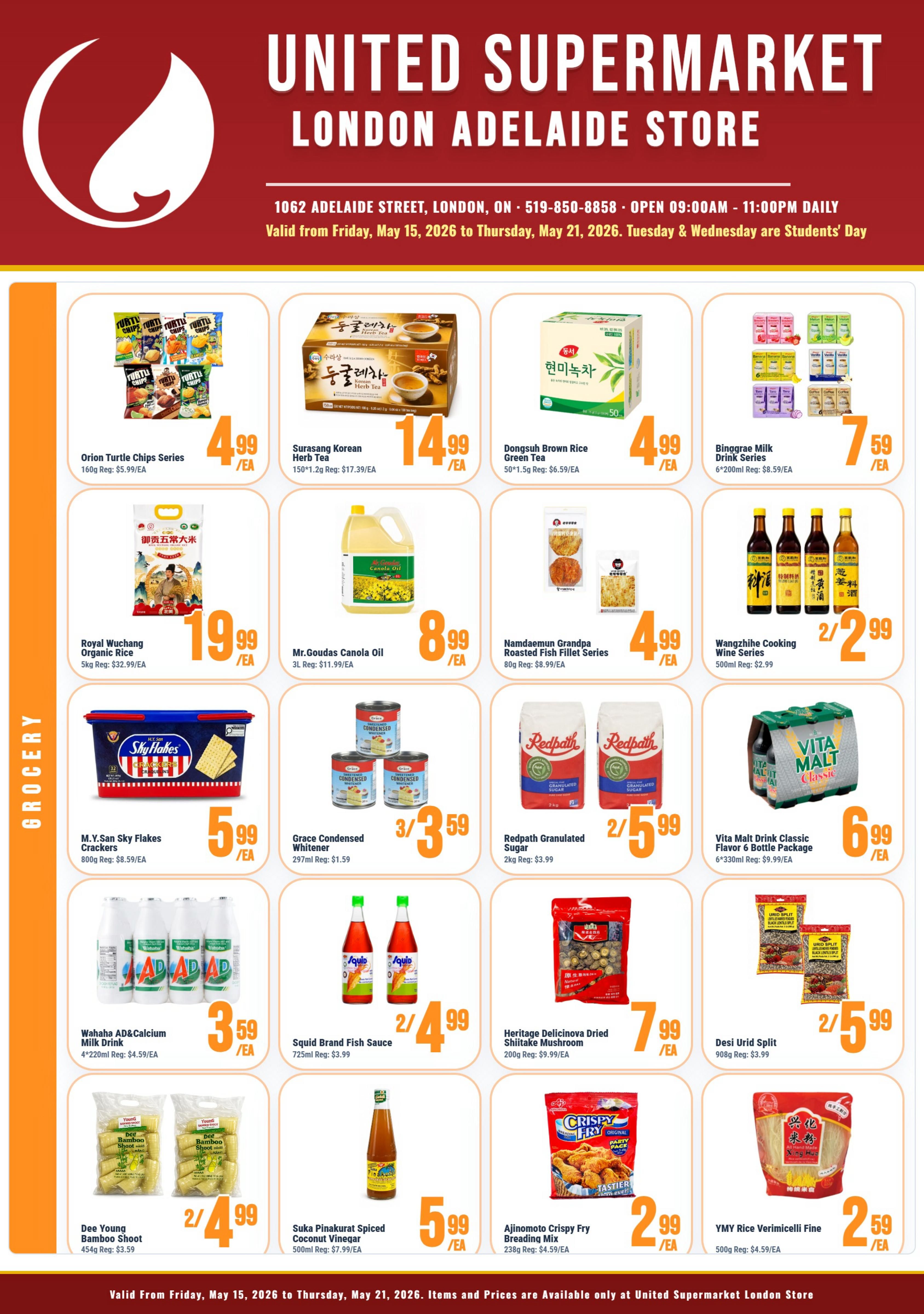 United Supermarket (London) Flyer May 15 to 21