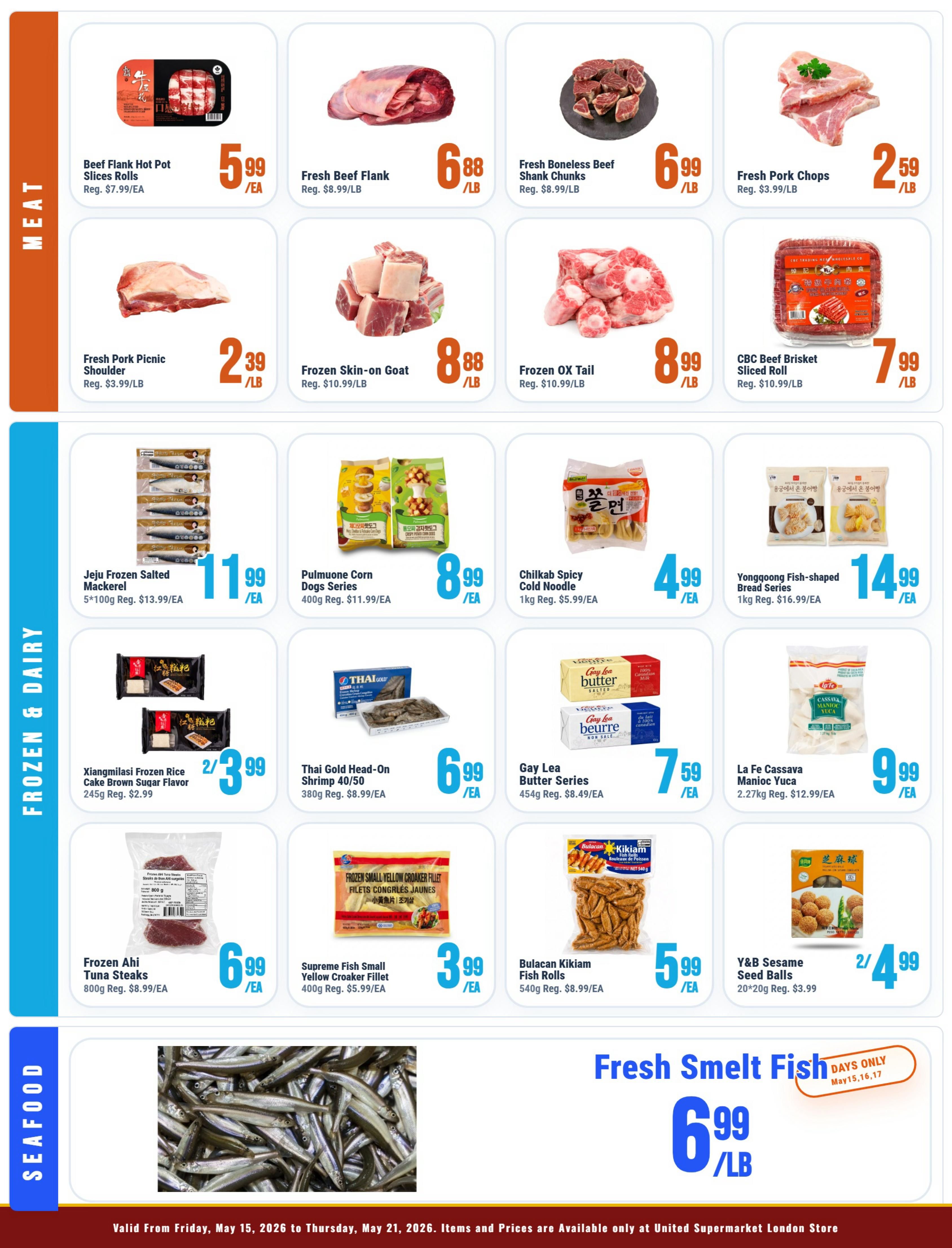 United Supermarket (London) Flyer May 15 to 21