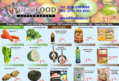 MultiFood Supermarket Flyer May 15 to 21