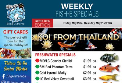 Big Al's (North York) Weekly Specials May 15 to 21