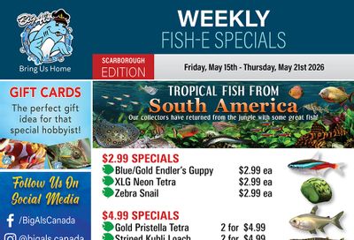 Big Al's (Scarborough) Weekly Specials May 15 to 21