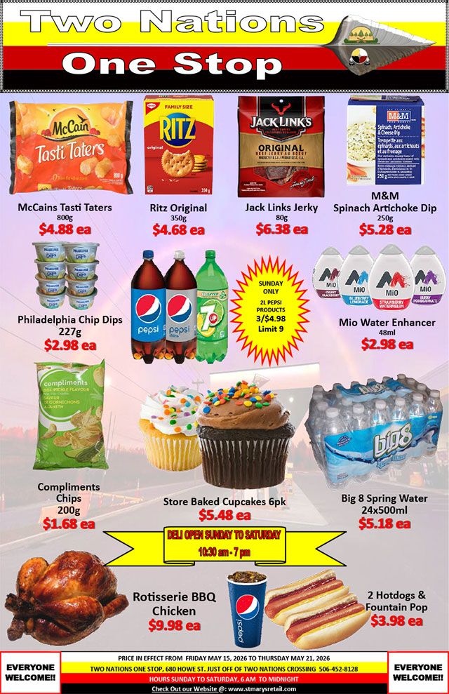 Two Nations One Stop Flyer May 15 to 21