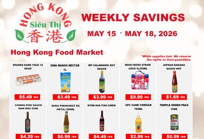 Hong Kong Food Market Flyer May 15 to 18
