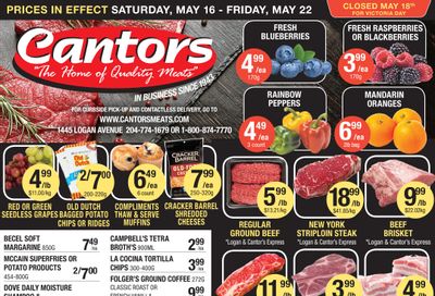 Cantor's Meats Flyer May 16 to 22