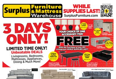 Surplus Furniture & Mattress Warehouse (St. John's, Corner Brook, Grand Falls Windsor) Flyer May 18 to 24