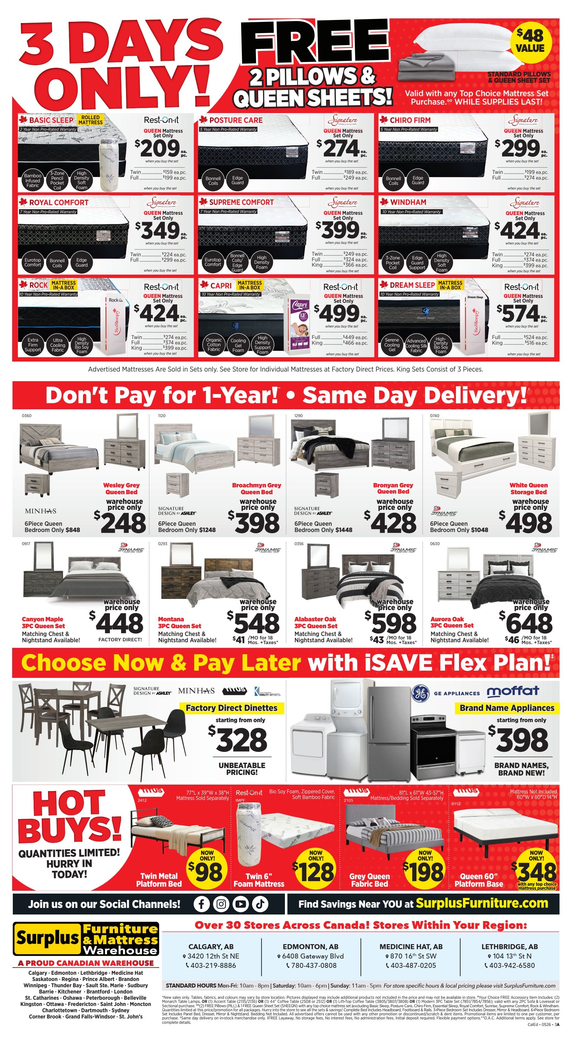 Surplus Furniture & Mattress Warehouse (Calgary, Edmonton) Flyer May 18 to 24