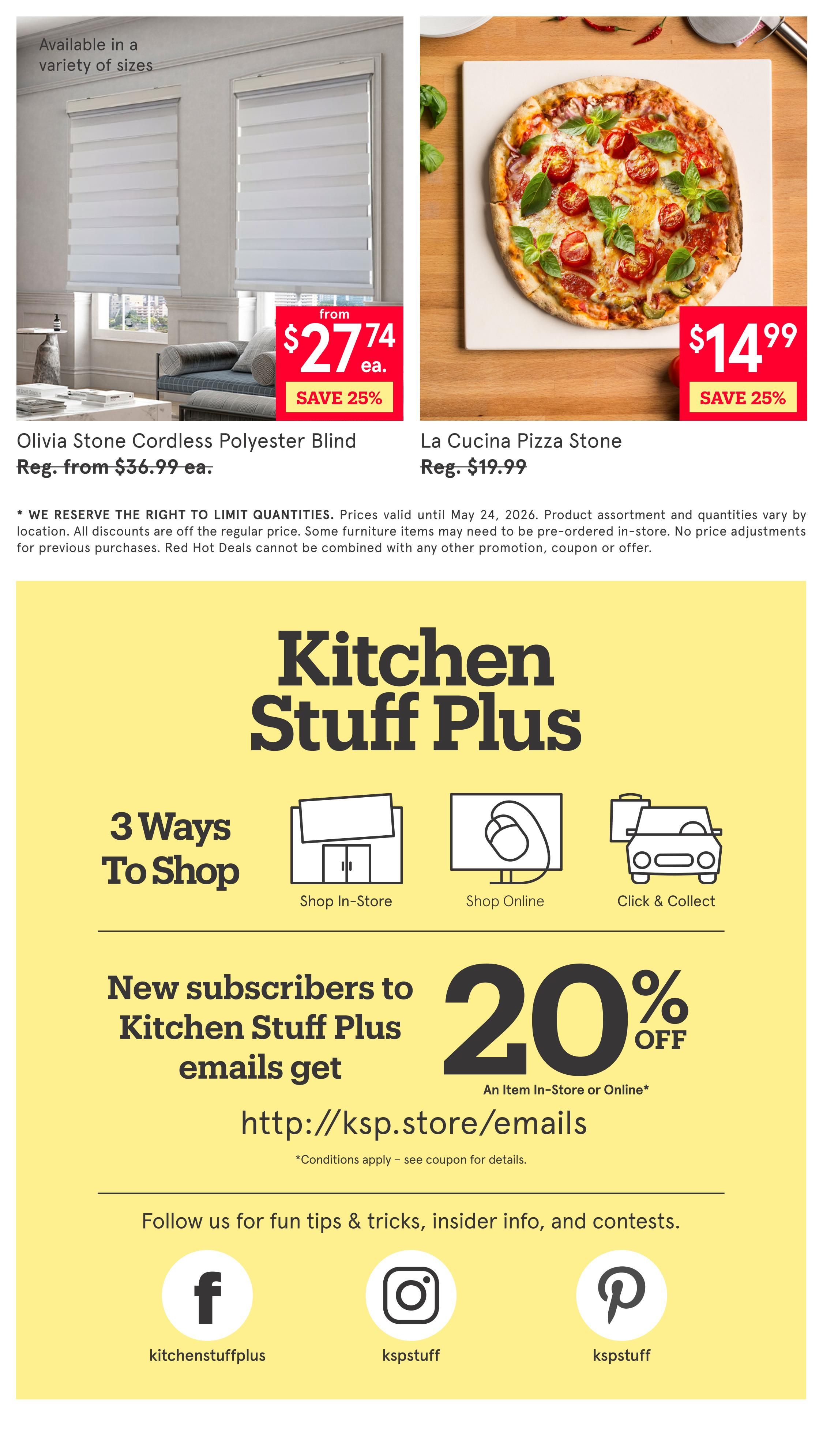 Kitchen Stuff Plus Red Hot Deals Flyer May 19 to 24