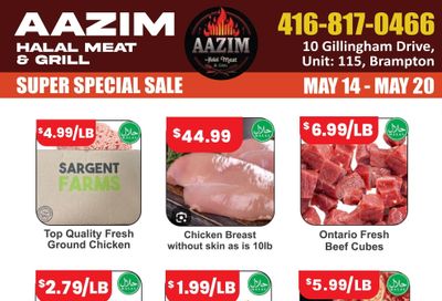 Aazim Halal Meat & Grill Flyer May 14 to 20