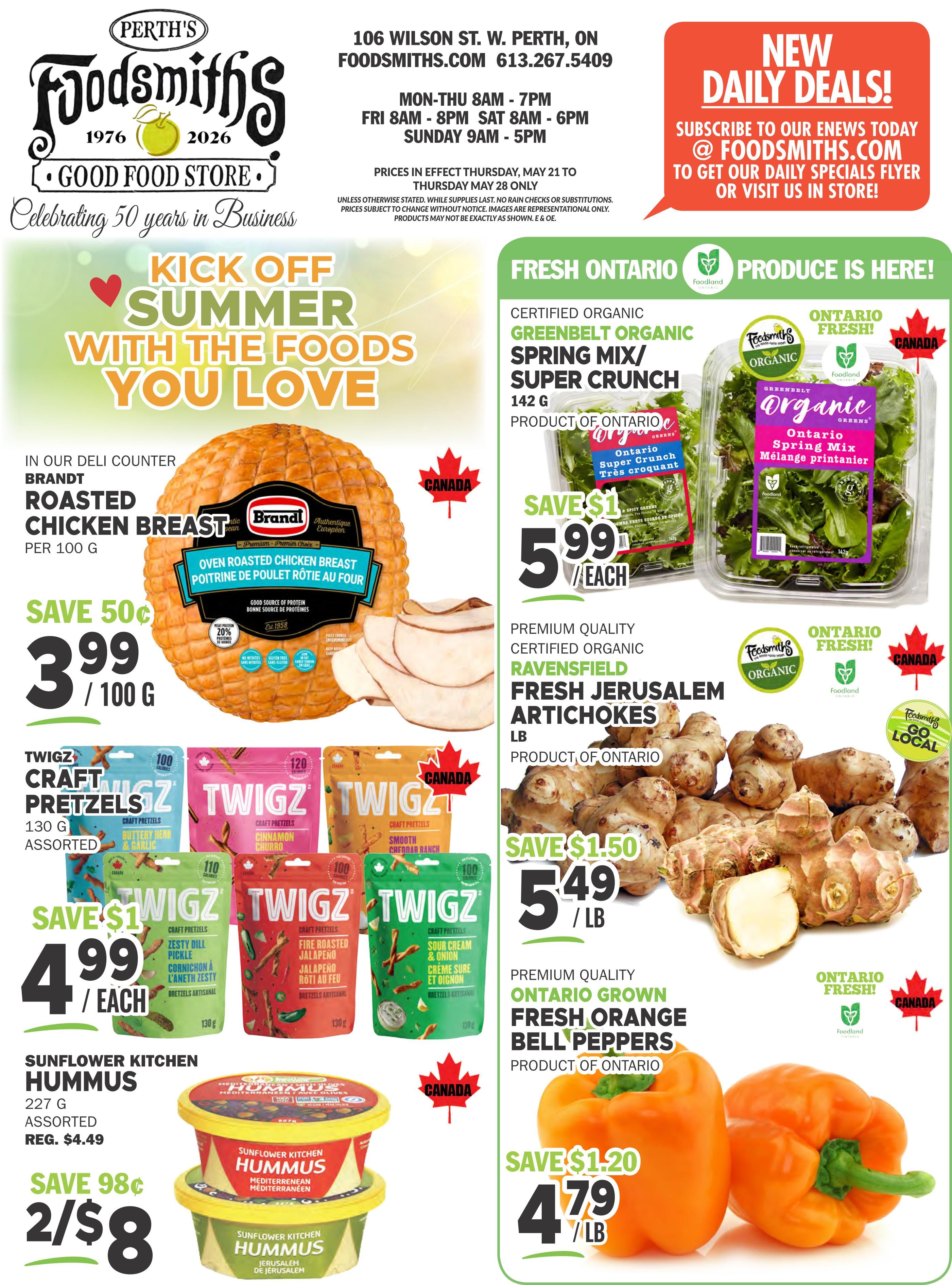 Foodsmiths Flyer May 21 to 28