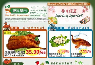 New Pacific Supermarket Flyer May 21 to 25