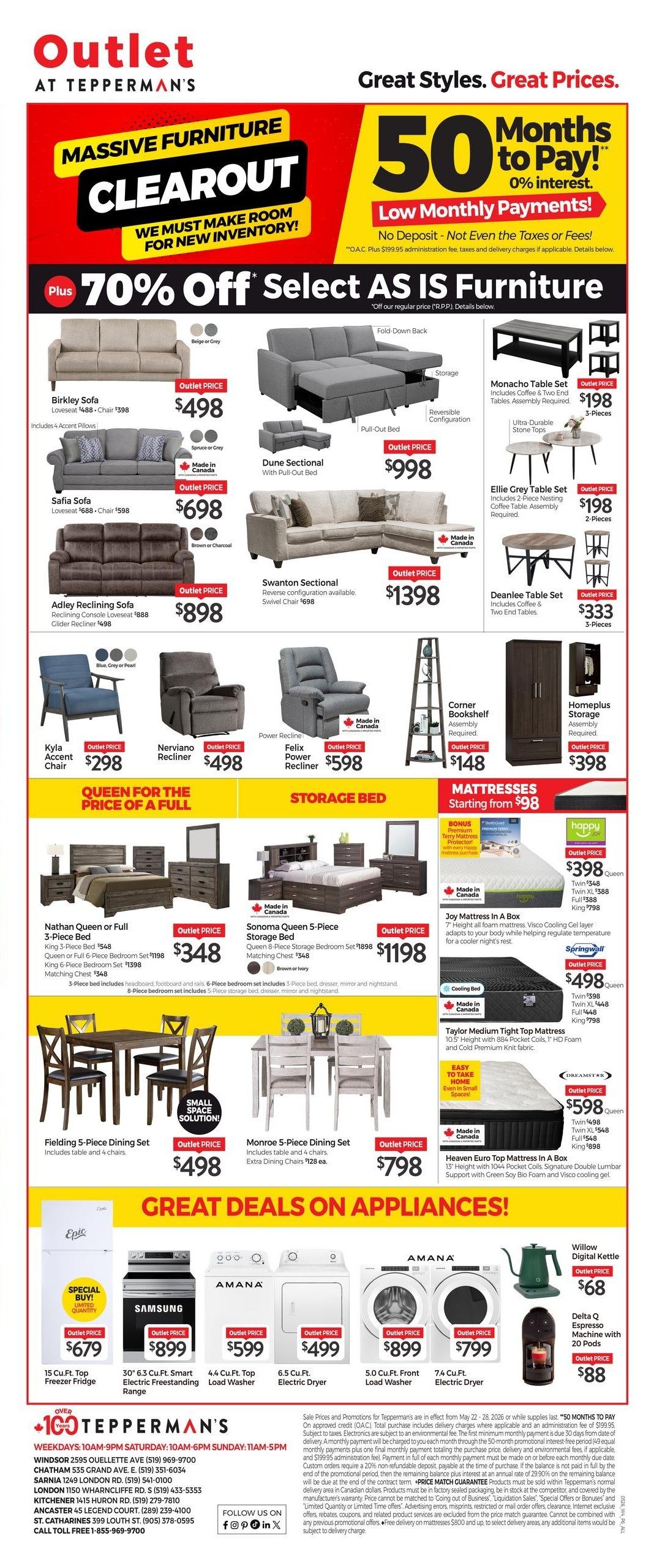Tepperman's Flyer May 22 to 28