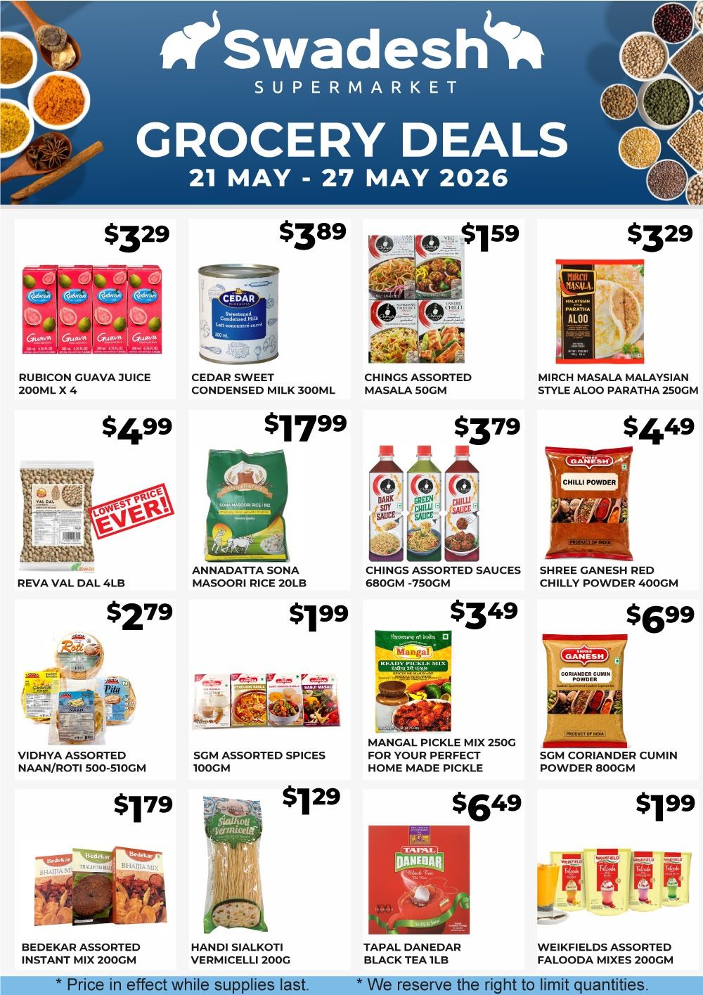 Swadesh Supermarket Flyer May 21 to 27